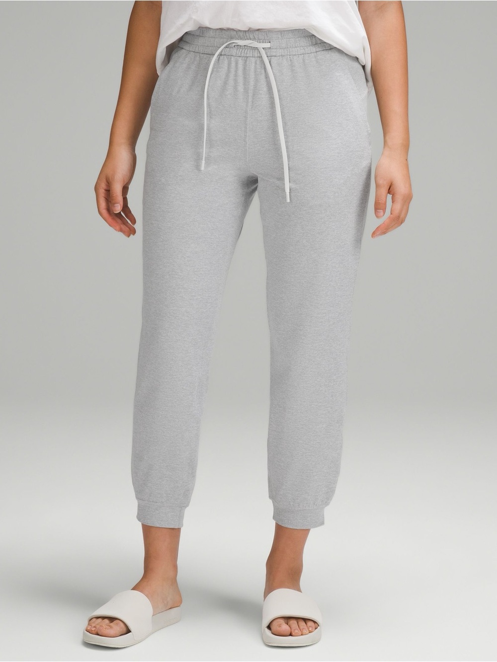 lululemon athletica Light Gray Drawstring Joggers